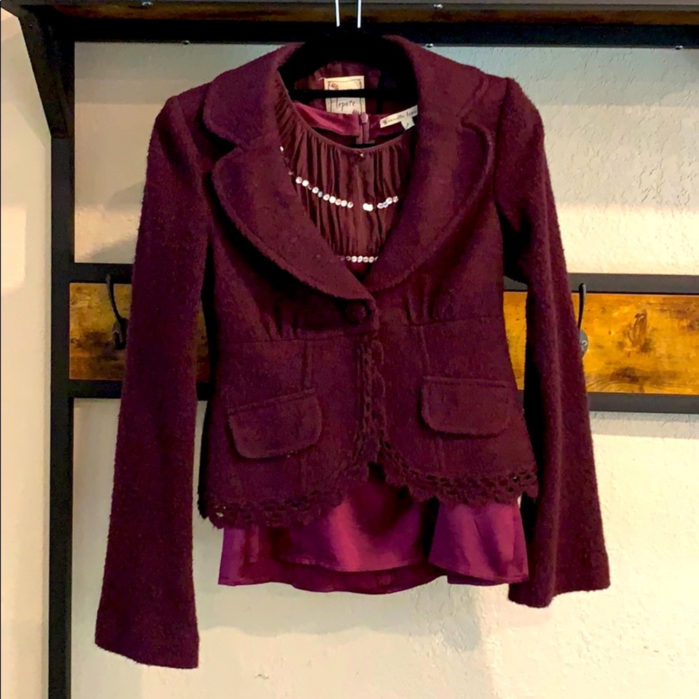 Vintage Nanette Lepore jacket and silk top
